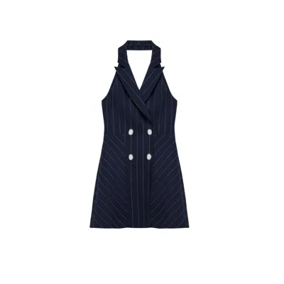 Nocturne Women's Double-breasted Halter Neck Mini Dress