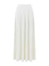 Nocturne Flounced Long Skirt In White