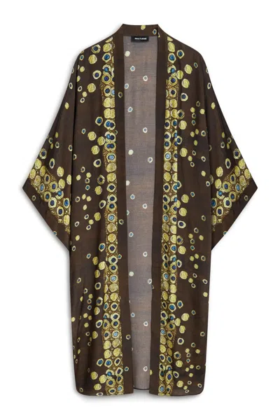 Nocturne Women's Flowing Lightweight Kimono - Multi-colored In Purple