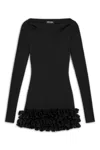 Nocturne Women's Frill Detailed Jersey Mini Dress - Black