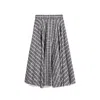 Nocturne Women's Frill Trimmed Ruffle Midi Skirt In Gray