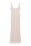 Nocturne Women's Gold Beaded Embroidered Maxi Dress