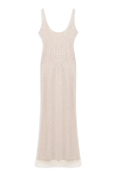 Nocturne Women's Gold Beaded Embroidered Maxi Dress