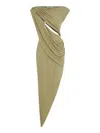 Shop Nocturne Women's Green Accessory Detailed Midi Dress
