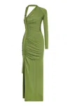 Nocturne One Sleeve Maxi Dress In Green