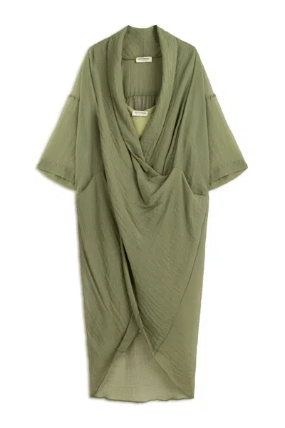 Nocturne Women's Green Oversized Midi Dress