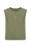 Nocturne Women's Green Padded T-shirt - Olive In Green