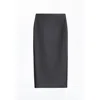 Nocturne Women's Grey Back Slit Tailored Maxi Skirt In Gray