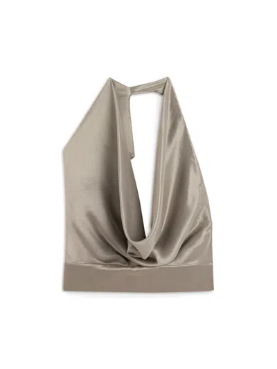 Nocturne Women's Grey Backless Belted Blouse