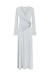 Nocturne Double Breasted Dress With Accessory Detail In Grey