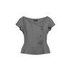 Nocturne Double-breasted V-neck Tailored Vest In Gray