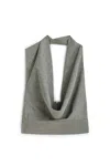 Nocturne Women's Grey Draped Neckline Blouse In Grey