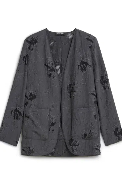 Nocturne Women's Grey Jacquard Jacket