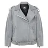 NOCTURNE WOMEN'S GREY OVERSIZED DOUBLE-BREASTED COAT