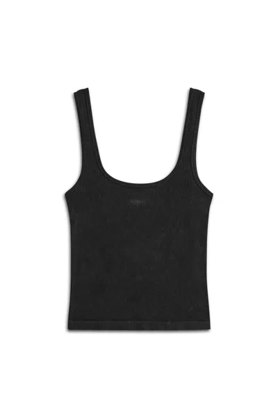 Nocturne Women's Grey Printed Detail Crop Top - Anthracite