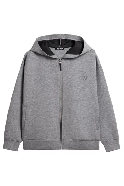 Nocturne Women's Grey Relaxed Zip-up Hoodie In Gray