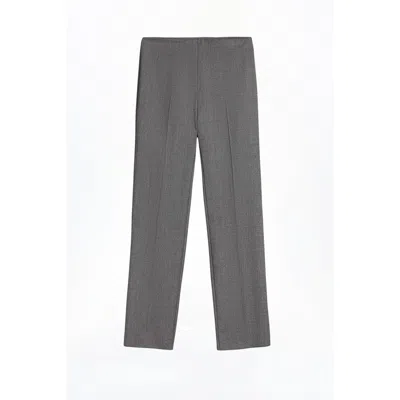 Nocturne Women's Grey Side Slit Tailored Pants In Gray