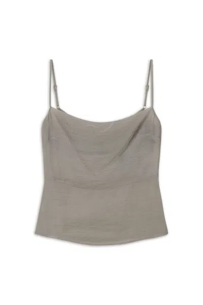 Nocturne Women's Grey Slit Strappy Blouse