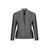 Nocturne Structured Padded High-neck Jacket In Gray