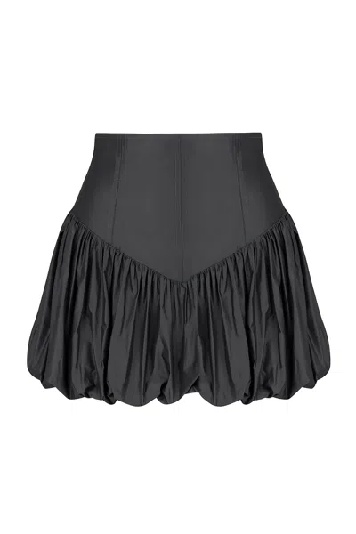 Nocturne Women's Grey Taffeta Mini Skirt