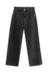 Nocturne Washed Wide Leg Jeans In Gray