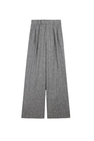 Nocturne Women's Grey Wide-leg Tailored Pants In Multi