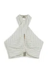 Nocturne Women's Halter Neck Blouse With Tie Detail