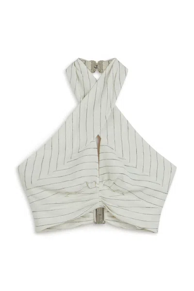 Nocturne Women's Halter Neck Blouse With Tie Detail