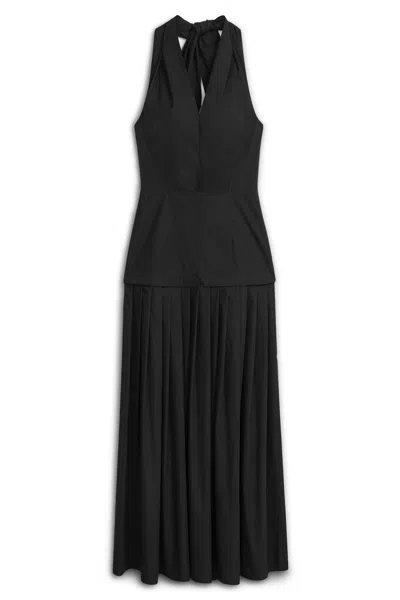Nocturne Women's Halter Neck Maxi Dress - Black