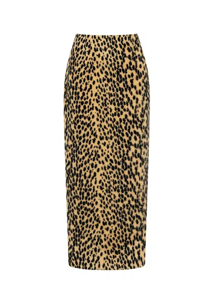 Nocturne Women's Leopard Print Pencil Skirt In Multi-colored