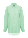 Nocturne Oversized Twin Set Shirt In Green