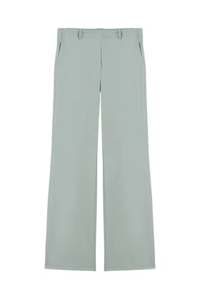 Nocturne Women's Mint Green Straight-leg Trousers