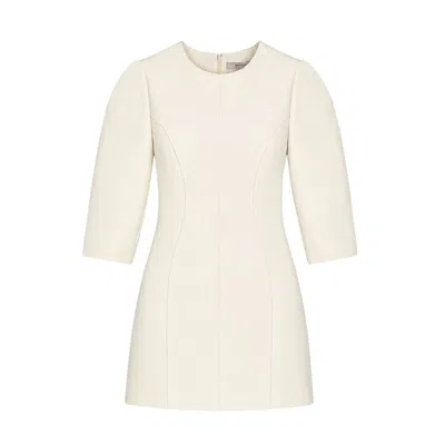 Nocturne Women's Neutrals Balloon Sleeve Seam Detail Mini Dress In Multi