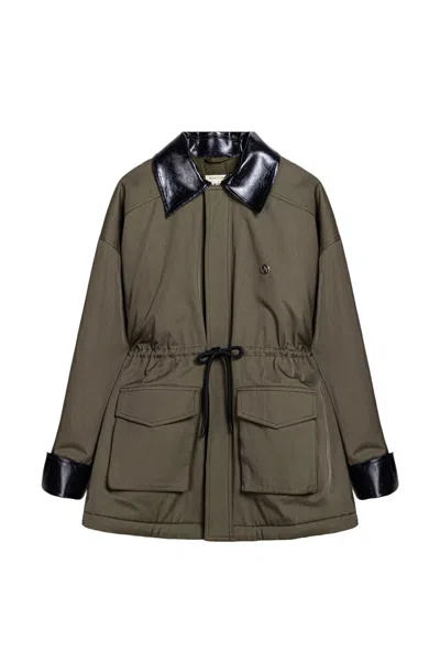 Nocturne Women's Neutrals Contrast Collar Utility Jacket In Multi