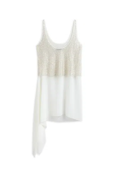 Nocturne Women's Neutrals Crystal Embellished Blouse In Multi