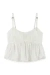 Nocturne Belt Strap Detailed Crop Top In White