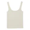 Nocturne Women's Neutrals Ecru Printed Sleeveless Crop Top In Neutral