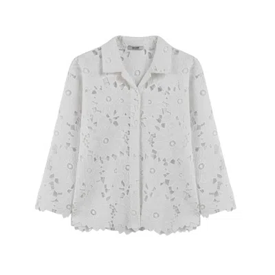 Nocturne Women's Neutrals Floral Broderie Jacket