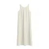 Nocturne Flowy Sleeveless Maxi Dress In White