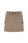 Nocturne Women's Neutrals High-waisted Mink Mini Skirt With Pocket Detail In Brown