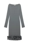 Nocturne Jersey Maxi Dress With Ruffle Detail