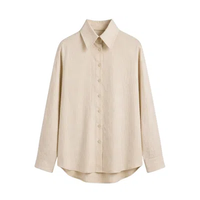 Nocturne Women's Neutrals Linen Oversized Shirt