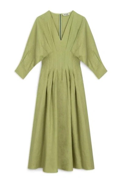 Nocturne Women's Neutrals Pleated Midi Dress