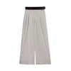 Nocturne Women's Neutrals Pleated Wide-leg Pant In Gray