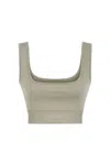 Nocturne Women's Neutrals Ribbed Crop Top-mink