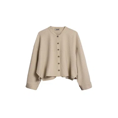 Nocturne Women's Neutrals Ribbed Detailed Jacket In Gray