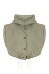 Nocturne Ruffled Hooded Vest
