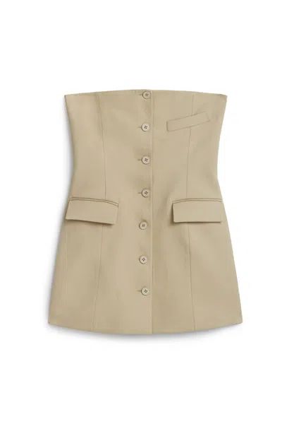 Nocturne Women's Neutrals Strapless Mini Dress - Beige