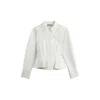 Nocturne Women's Neutrals Structured Corset-inspired Shirt In White