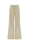 Nocturne Wide Leg Jeans With Zipper Detail At Waist